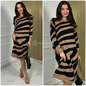 Animal Print Dress Double Splits 612