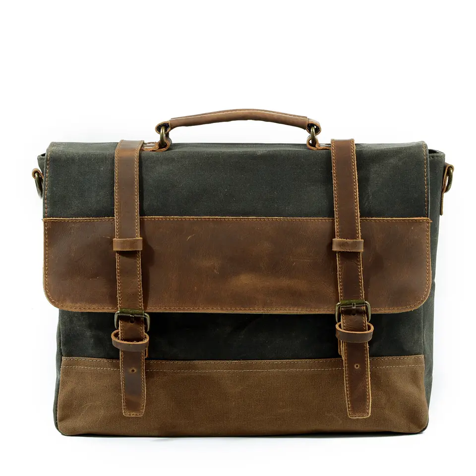 Waxed Canvas Messenger Tas | NorthernStyle – Duurzaam en Stijlvol voor Dagelijks Gebruik - Afbeelding 6