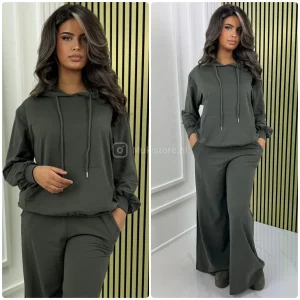 Basic Hoodie Jogging Set Super Oversized Wide Leg Set