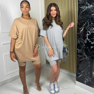 Jessy Cotton Oversized Basic Biker Set