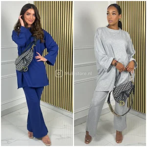 Basic Oversized Jessy Cotton Wide Leg Set