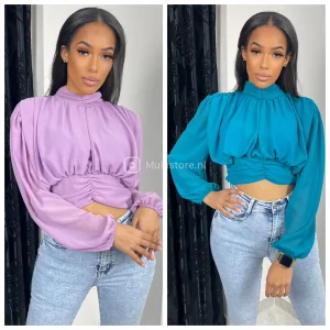 Beautiful Top Elastic Waist Open Back Detail