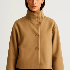 Dames Jas | Elegant Straight | Hoge Kraag | Winter