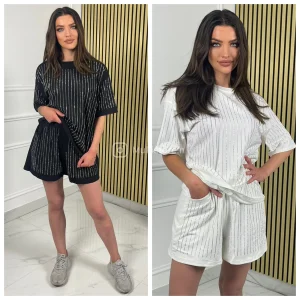 Glitter Oversized T-shirt + Shorts