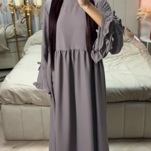 Bow Ties Abaya Ruffle Sleeve Detail