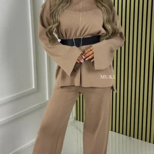 BY FARAH Premium Essential Knit Set With Belt