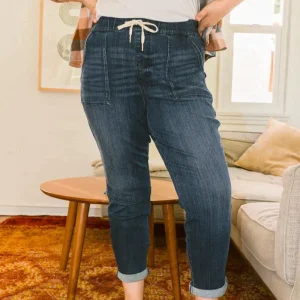 Patricia's MagicFit Stretchy Denim Joggers