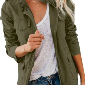 EliseWinter - Klassieke Damesjas met Stehkragen en Zakken | Winterwarm en Comfortabel