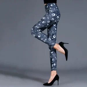 Jeans legging bloem en vlinder