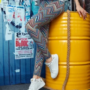 Legging met zigzag motief