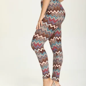Legging met zigzag print