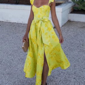 Harpera - Bedrukte Jurk met Vlinder Mouwen | Perfect voor Zomeravonden