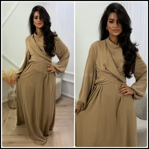 Elegant Wrapped Tie Belt Dress