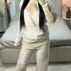 Fully Double Sided Teddy Hoodie Set