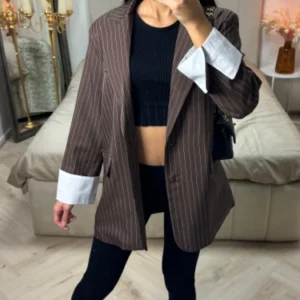 Oversized Striped Blazer