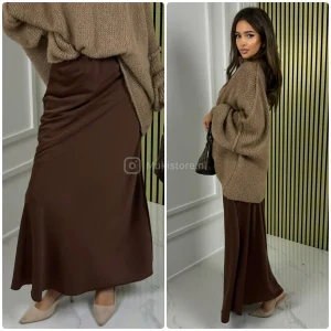 Long Satin Thick Skirt