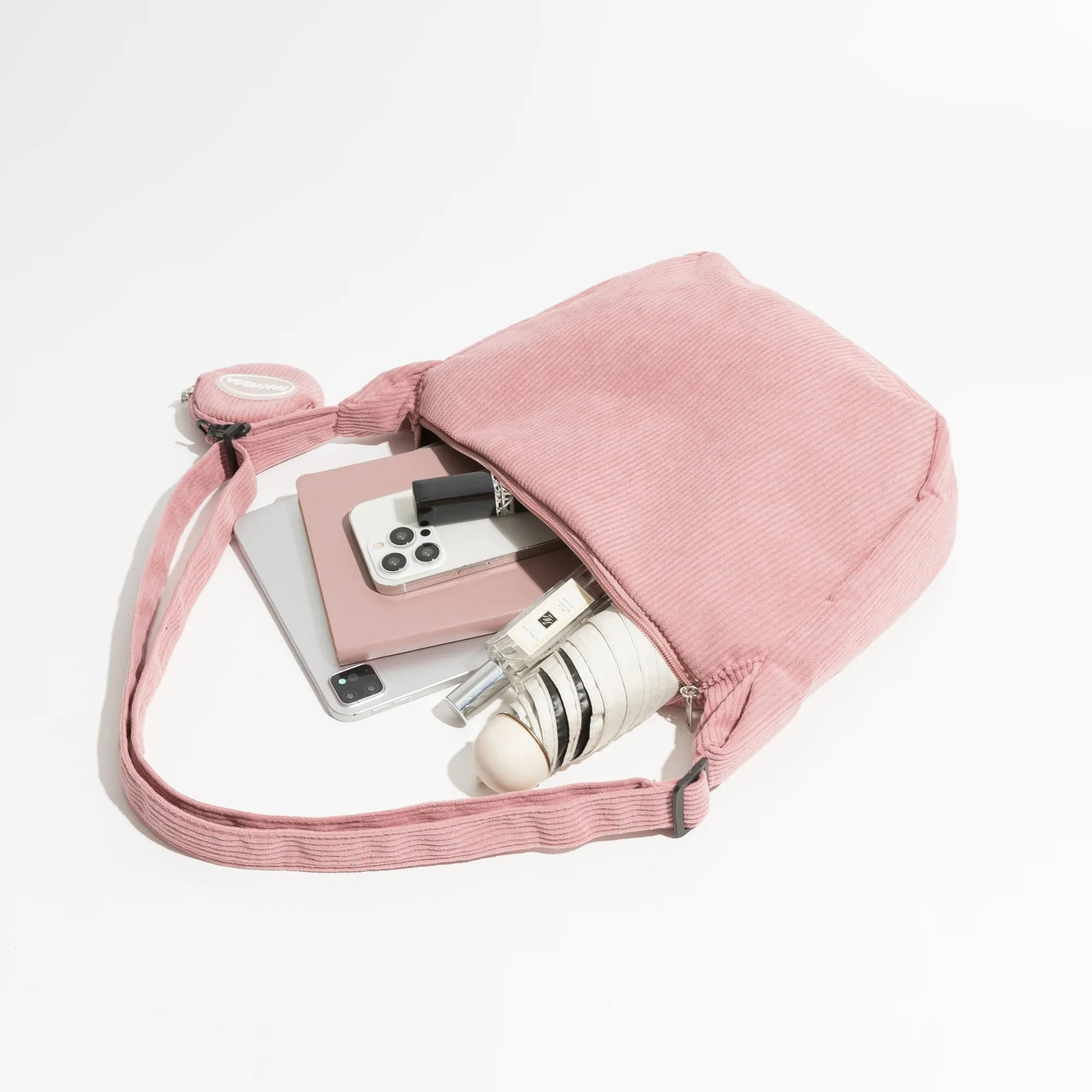 Ella - Corduroy Schoudertas voor Dames | Stijlvolle en Duurzame Crossbody Tas - Afbeelding 4