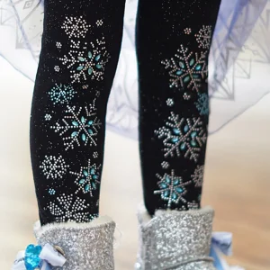 Frozen-stijl legging met glittersteentjes