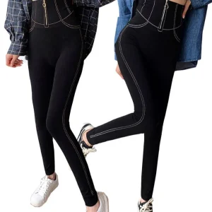 Zwarte jeanslook legging