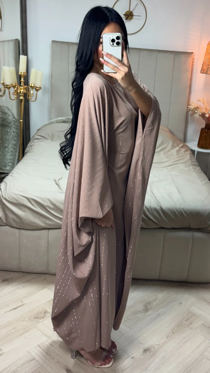 Oversized Strass Butterfly Abaya Inside Tie Belt - Afbeelding 3