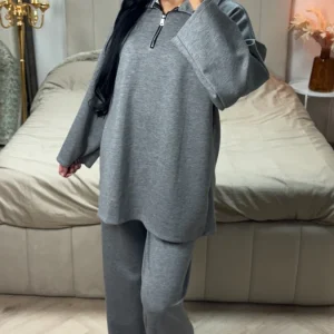 Soft Essential Zipper Set Wide Legs