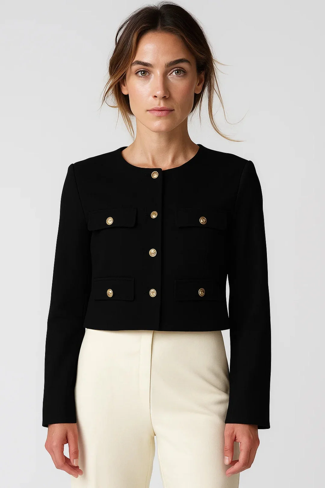 Blazer Dames - Cropped met Gouden Knopen | Elegant - Afbeelding 5