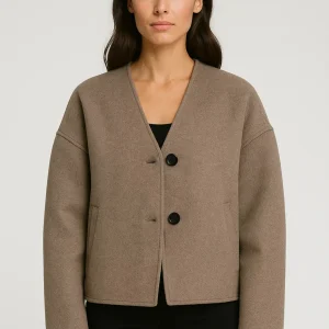 Dames Blazer | Elegant Straight | Kraagloos Model | Herfst