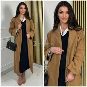 Thick Trenhcoat Tie Belt Seam Detail