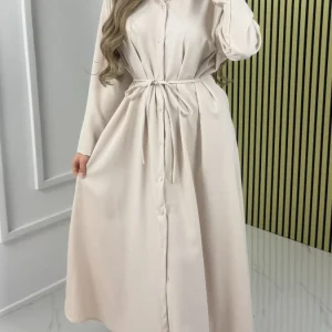 Tie Belt Blouse Maxi Waist Detail