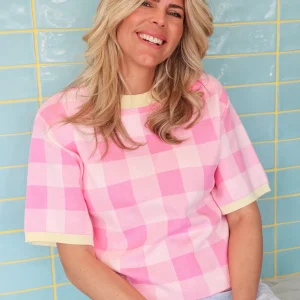 Top Check me out | Pink | Studio Poespas