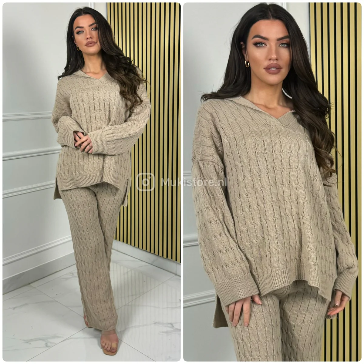 V Neck Collar Fully Cable Set - Afbeelding 3