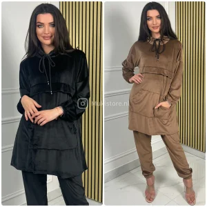 Velvet Oversized Long Set Capuchon