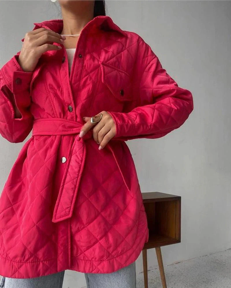 Nino&Stella - Dames Gewatteerde Jas Trenchcoat voor Seizoenwisseling 2023 - Afbeelding 9