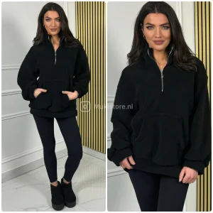 Zipper Teddy Sweater